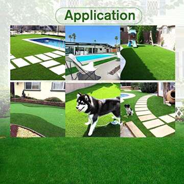 GL Artificial Grass Turf Customized Sizes, Artificial Lawn for Dogs, 20MM Thick Faux Grass, Synthetic Outdoor Indoor Rug Area 7FTX11FT(77 Square FT)