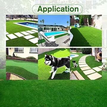 GL Artificial Grass Turf Customized Sizes, Artificial Lawn for Dogs, 20MM Thick Faux Grass, Synthetic Outdoor Indoor Rug Area 7FTX11FT(77 Square FT)
