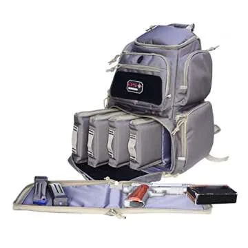 G. Outdoor Products G.P.S. Pistolero Tactical Range Backpack with 5 Internal Handguns Cases - Durabl...