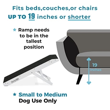 SweetBin Pet Ramp - Adjustable Height for Cats & Dogs