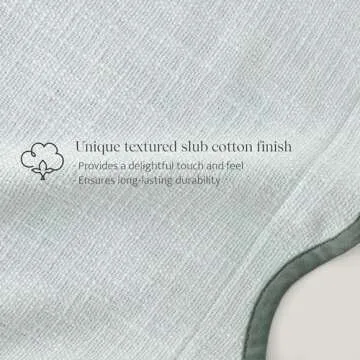 Double Stitch Scalloped Throw Pillow Covers - 100% Cotton Decorative Boho Pillow Covers 20 x 20, Mad...