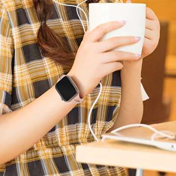 Acrbiutu 6 Pack Bands Compatible with Apple Watch 38mm 40mm 41mm 42mm 44mm 45mm, Slim Thin Narrow Replacement Water Drop Silicone Sport Strap Wristbands for iWatch Series SE 7/6/5/4/3/2/1 Women Men