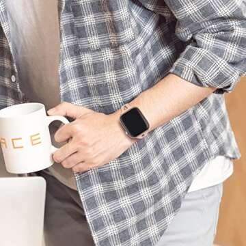 Acrbiutu 6 Pack Bands Compatible with Apple Watch 38mm 40mm 41mm 42mm 44mm 45mm, Slim Thin Narrow Replacement Water Drop Silicone Sport Strap Wristbands for iWatch Series SE 7/6/5/4/3/2/1 Women Men