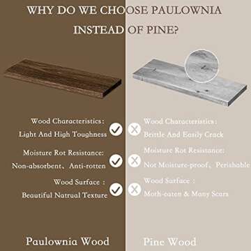 Floating Shelves with Storage Basket, Over Toilet Paper Holder Storage Shelves, Wall Mounted Rustic Wood Shelves for Bathroom, Bedroom, Living Room, Kitchen(Black, Set of 3)