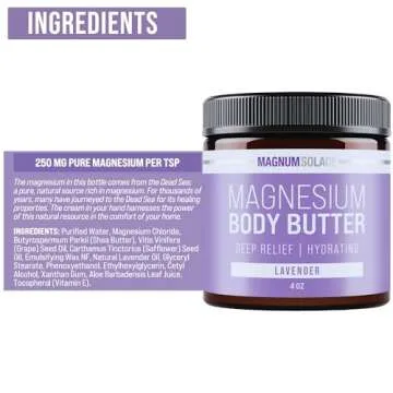 Magnesium Body Butter - Nighttime Magnesium Cream - Lightly Scented (Lavender)