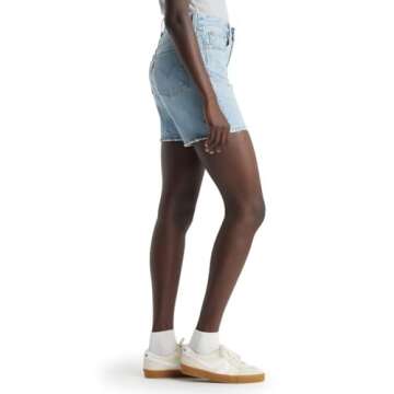 Levi's Women's 501 Mid Thigh Shorts, High-Rise Design, Versatile Comfort