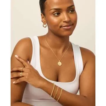 PAVOI Gold Pendant Necklace with Inspirational Mantra