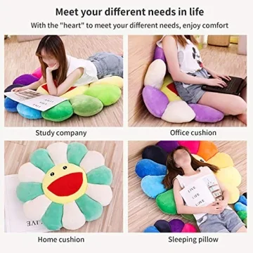 Colorful Angleliu Smile Face Plush Pillow for Home Use