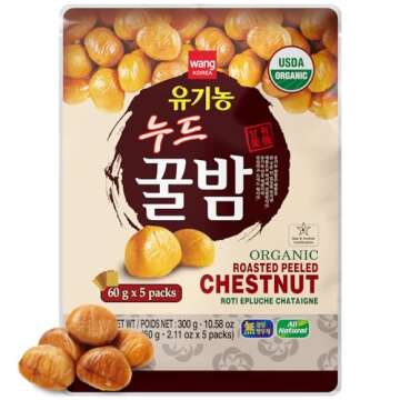 Wang Korean Healthy Snacks - Organic Chestnut, KBBQ Seaweed Snacks