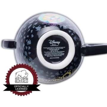 Silver Buffalo Disney Alice in Wonderland Stacked Teacup 3D Sculpted Ceramic Coffee Mug, 20 Ounces