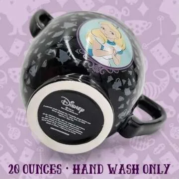 Silver Buffalo Disney Alice in Wonderland Stacked Teacup 3D Sculpted Ceramic Coffee Mug, 20 Ounces