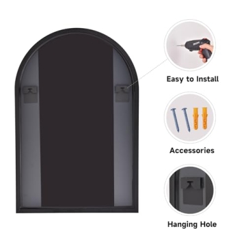 HARRITPURE 20x30 Arched Bathroom Mirror for Elegant Spaces