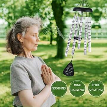 Sympathy Memorial Wind Chimes for Outside Loss of Loved One, Sympathy Gift Baskets Windchimes Outdoo...