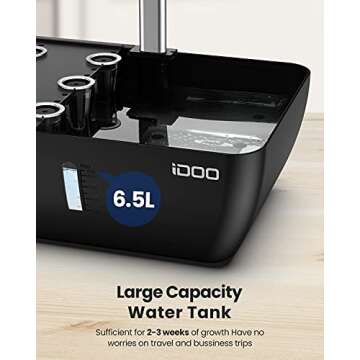 iDOO Hydroponics System Kit with WiFi and LED Grow Light