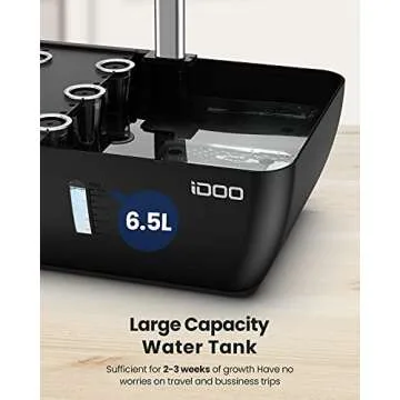 iDOO Hydroponics System Kit with WiFi and LED Grow Light