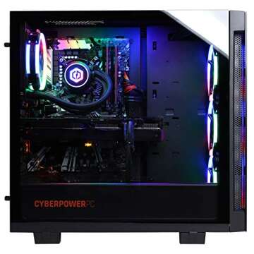 CyberpowerPC Gamer Supreme Liquid Cool Gaming PC, Intel Core i7-9700K 3.6GHz, NVIDIA GeForce RTX 2070 Super 8GB, 16GB DDR4, 1TB PCI-E NVMe SSD, WiFi Ready & Win 10 Home (SLC8260A2, Black)