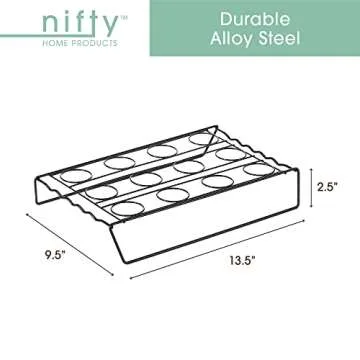 Nifty Ice Cream Cone Cupcake Baking Rack – Holds up to 12 Medium & Large Cupcake Cones, Non-Stick, Dishwasher Safe, Use for Baking, Cooling & Serving Treats