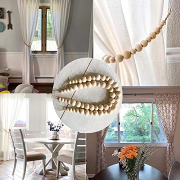 ZILucky Natural Wood Curtain Tie Backs for Any Decor
