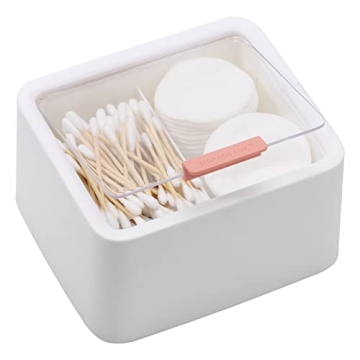 Tecbeauty 2-Slot Cotton Swab Ball Holder - Bathroom Organizer