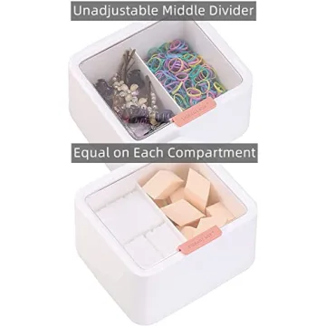 Tecbeauty 2-Slot Cotton Swab Ball Holder - Bathroom Organizer
