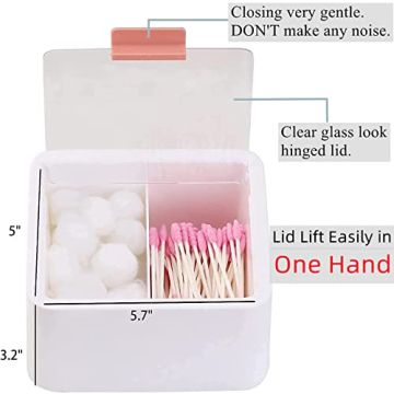 Tecbeauty 2-Slot Cotton Swab Ball Holder - Bathroom Organizer