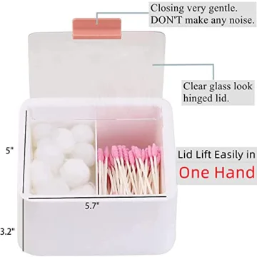 Tecbeauty 2-Slot Cotton Swab Ball Holder - Bathroom Organizer