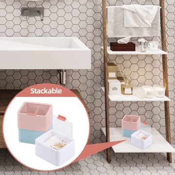 Tecbeauty 2-Slot Cotton Swab Ball Holder - Bathroom Organizer