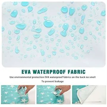Waterproof Diaper Changing Pad (23.6"x 29.5"), Entyle Washable Reusable Breathable Leak Proof Infant Mattress Pad Portable Travel Baby Changing Mat (Blue Elephant)