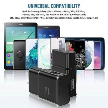Phone Charger Android,Samsung Charger Fast Charging Cord Type C with USB C Charger Cable 6.6Ft for Samsung Galaxy S25/S24/S23/S22/S21/S20/S10/S10 Plus/S10E/S9/S8/S21Ultra/S22+/S22 Ultra/Note 8/9/10/20