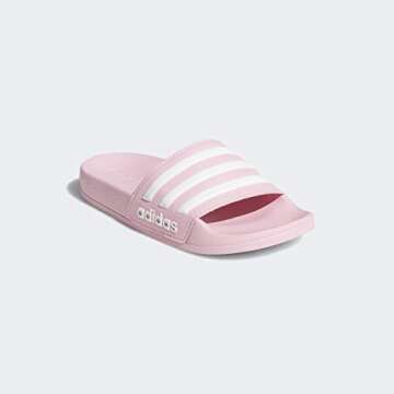 adidas Adilette Shower Slides Sandal, True Pink/White/True Pink, 13 US Unisex Little Kid