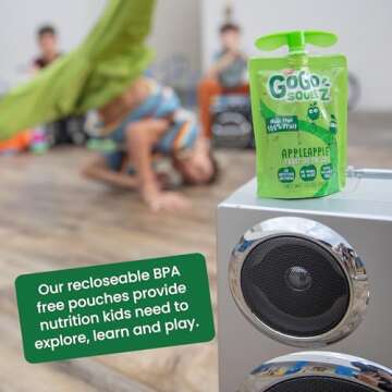 GoGo squeeZ Applesauce and Fruit Puree, Apple Apple, 3.2 oz (Pack of 18), Unsweetened Fruit Snacks for Kids, Gluten Free, Nut Free and Dairy Free, Recloseable Cap, BPA Free Pouches