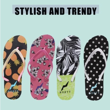 NORTY Women's Flip Flops for Stylish Summer Comfort