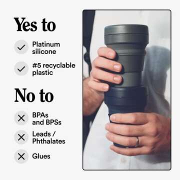 Stojo Collapsible Coffee Cup | 16oz Reusable Travel Mug