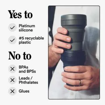 Stojo Collapsible Coffee Cup | 16oz Reusable Travel Mug