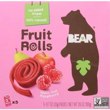 Bear Yoyo Fruit Roll Rasp Mltpk 3.5 OZ