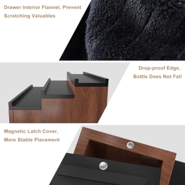 Wooden Cologne Organizer for Men - 3 Tier Stand