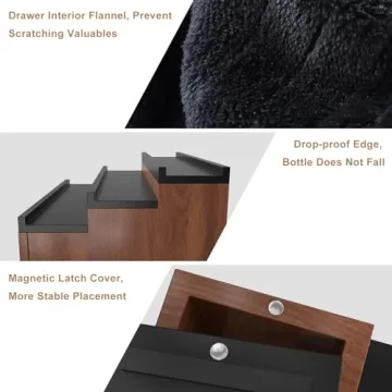 Wooden Cologne Organizer for Men - 3 Tier Stand