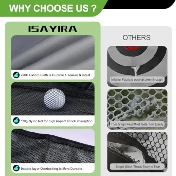 10x7ft Golf Practice Net for Backyard and Indoor Training