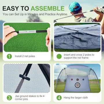 10x7ft Golf Practice Net for Backyard and Indoor Training