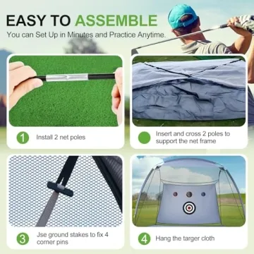 10x7ft Golf Practice Net for Backyard and Indoor Training