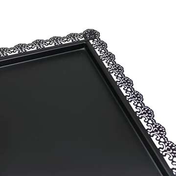 Set of 4 Pcs Iron Cake Stand Cake Holder Dessert Serving Trays for Wedding Birthday Party Baby Shower Halloween Display (Black)