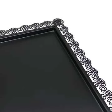 Set of 4 Pcs Iron Cake Stand Cake Holder Dessert Serving Trays for Wedding Birthday Party Baby Shower Halloween Display (Black)