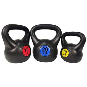 Signature Fitness Kettlebell Set for Home Workouts