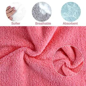 Kyapoo Baby Washcloths Ultra Soft Coral Fleece 12 Pack