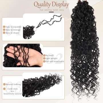 Beverlee Micro Locs Crochet Hair 12 Inch soft locs with curly ends 9 Packs Boho Soft Locs Style Mini Locs Twist Hair Synthetic micro locs extensions goddess Crochet Locs For Black Women