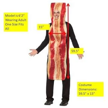 Rasta Imposta Bacon Strip Costume - Hilarious Fun Wear