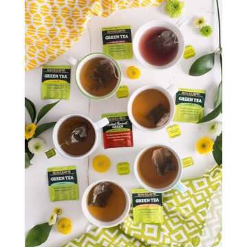 Bigelow Tea Green Tea Variety Pack, Classic Green Tea, Lemon, Pomegranate, Mint, Peach and Constant Comment Flavors, 20 Count Box (Pack of 6), 120 Total Tea Bags