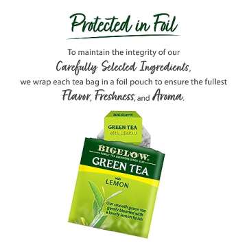 Bigelow Tea Green Tea Variety Pack, Classic Green Tea, Lemon, Pomegranate, Mint, Peach and Constant Comment Flavors, 20 Count Box (Pack of 6), 120 Total Tea Bags