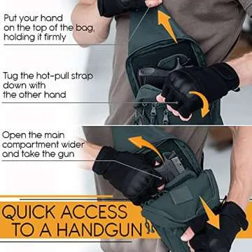 Stylish TECEUM Tactical Bag for Concealed Carry Needs