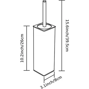 BGL Aluminium Toilet Brush and Holder for Modern Bathrooms